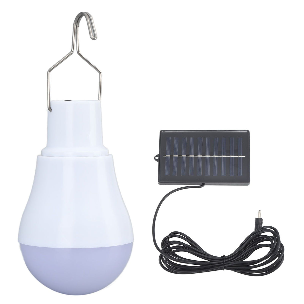 Solar Light Bulb Solar Panel LED Bulb ABS White Light 500mAh Battery Hook Design Solar Light for Emergency Camping Tent