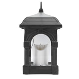 Solar Outdoor Lantern Hanging Solar Powered Warm Light Lamp Table Candle Lantern for Garden Yard Patio Pathway Decoration Black