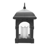 Solar Outdoor Lantern Hanging Solar Powered Warm Light Lamp Table Candle Lantern for Garden Yard Patio Pathway Decoration Black - Top-Down View