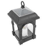 Solar Outdoor Lantern Hanging Solar Powered Warm Light Lamp Table Candle Lantern for Garden Yard Patio Pathway Decoration Black