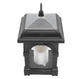 Solar Outdoor Lantern Hanging Solar Powered Warm Light Lamp Table Candle Lantern for Garden Yard Patio Pathway Decoration Black - Close-Up Angle