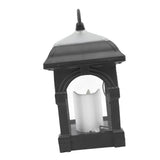 Solar Outdoor Lantern Hanging Solar Powered Warm Light Lamp Table Candle Lantern for Garden Yard Patio Pathway Decoration Black - Extra Image