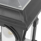 Solar Outdoor Lantern Hanging Solar Powered Warm Light Lamp Table Candle Lantern for Garden Yard Patio Pathway Decoration Black - Extra Image