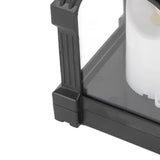 Solar Outdoor Lantern Hanging Solar Powered Warm Light Lamp Table Candle Lantern for Garden Yard Patio Pathway Decoration Black