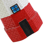 Solar Powered Lighthouse Environmentally Friendly Energy Saving Solar Lighthouse with Rotating Beacon for Garden Decor Red - Extra Image