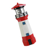Solar Powered Lighthouse Environmentally Friendly Energy Saving Solar Lighthouse with Rotating Beacon for Garden Decor Red - Extra Image