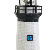 Solar Powered Lighthouse Environmentally Friendly Energy Saving Solar Lighthouse with Rotating Beacon for Garden Decor Black - Low Angle