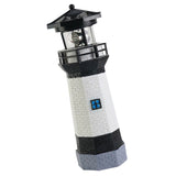 Solar Powered Lighthouse Environmentally Friendly Energy Saving Solar Lighthouse with Rotating Beacon for Garden Decor Black - Extra Image