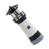 Solar Powered Lighthouse Environmentally Friendly Energy Saving Solar Lighthouse with Rotating Beacon for Garden Decor Black
