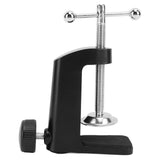 Desk C Clamp Aluminum Black 2.4inch 61mm Desk Table Mount Clamp for Desktop Table Lamp - Side View
