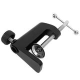 Desk C Clamp Aluminum Black 2.4inch 61mm Desk Table Mount Clamp for Desktop Table Lamp - 45-Degree Angle