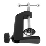 Desk C Clamp Aluminum Black 2.4inch 61mm Desk Table Mount Clamp for Desktop Table Lamp - Close-Up Angle