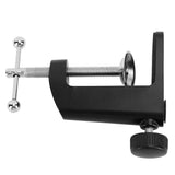 Desk C Clamp Aluminum Black 2.4inch 61mm Desk Table Mount Clamp for Desktop Table Lamp - Low Angle