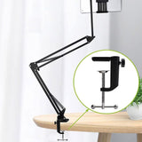 Desk C Clamp Aluminum Black 2.4inch 61mm Desk Table Mount Clamp for Desktop Table Lamp