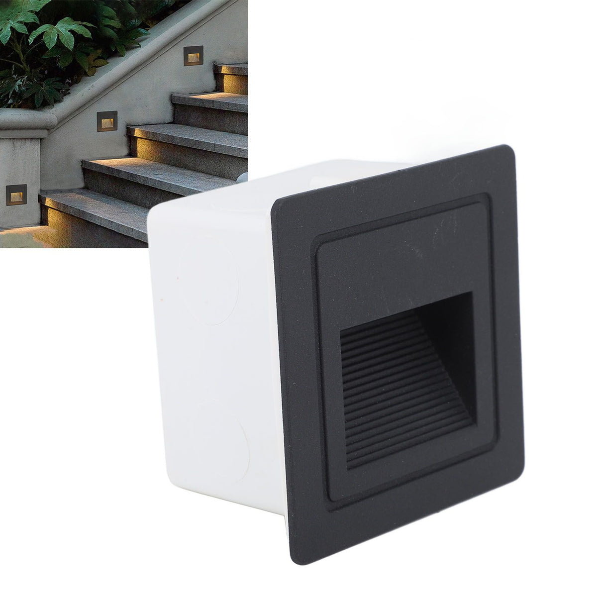 LED Step Light Decorative Energy Saving Warm Light 3000K Waterproof Step Light for Outdoor Indoor 110‑240V