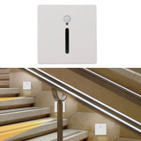 LED Step Light 3W Recessed Motion Seneor Dusk to Dawn Sensor 4000K Stair Light 110‑240V for Indoor Closet Hallway