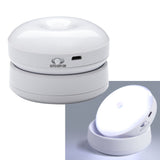 Motion Sensor Night Light 360 Degree Rotation LED Rechargeable Motion Activated Night Light for Stairs Wall Closet Cabinet White Light - Rear View