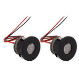 2PCS Recessed Mini LED Spotlight 15 Degrees 1 Watt 80LM Small LED Spotlight for Jewelry Showcase 12VDC - Side View