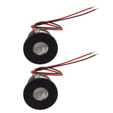 2PCS Recessed Mini LED Spotlight 15 Degrees 1 Watt 80LM Small LED Spotlight for Jewelry Showcase 12VDC - Top-Down View