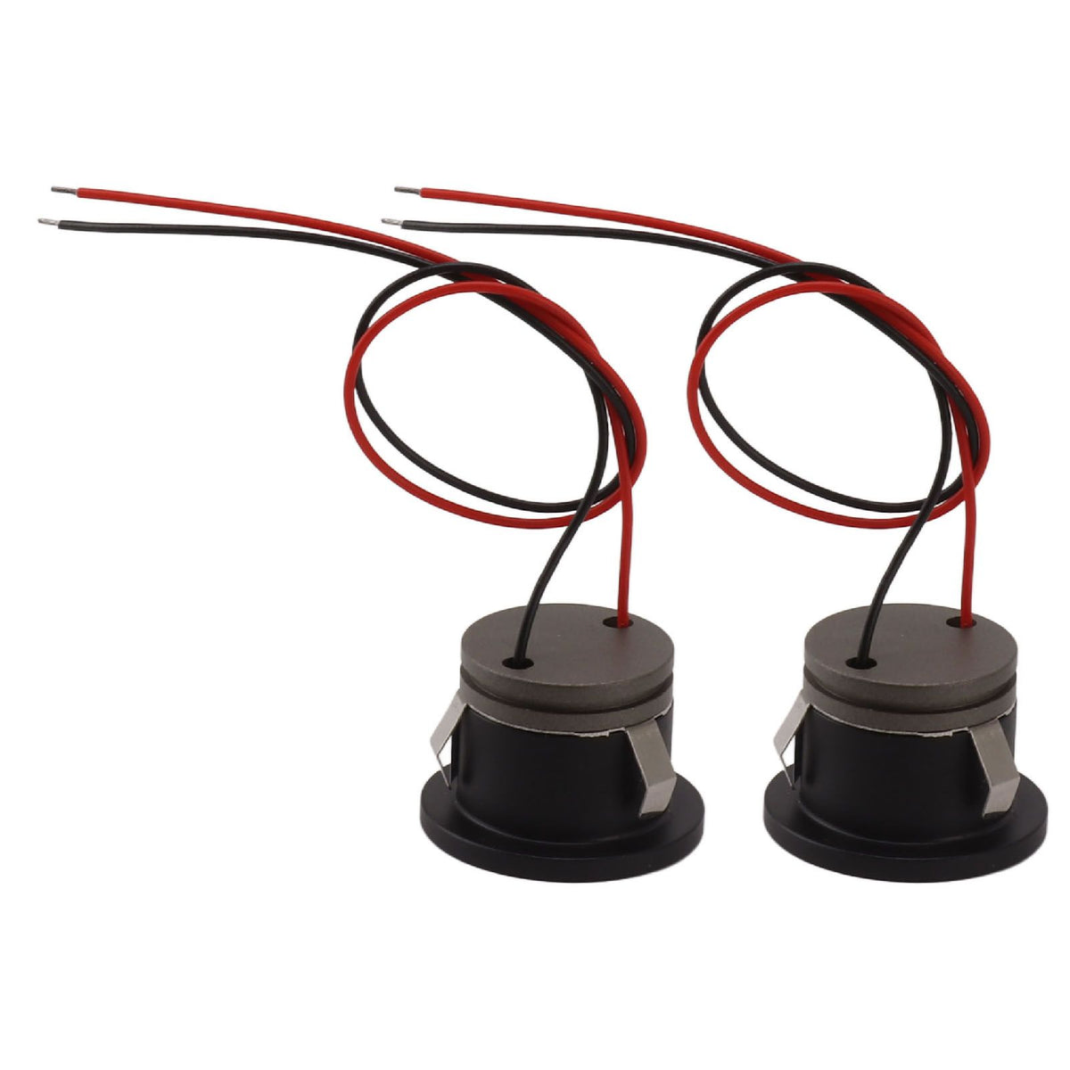 2PCS Recessed Mini LED Spotlight 15 Degrees 1 Watt 80LM Small LED Spotlight for Jewelry Showcase 12VDC