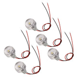 5PCS LED In Ground Well Light DC 12V 1W Mini Embedded Spotlight LED Deck Lamp for Jewel Cabinet Ceiling Stair Landscape