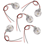 5PCS LED In Ground Well Light DC 12V 1W Mini Embedded Spotlight LED Deck Lamp for Jewel Cabinet Ceiling Stair Landscape