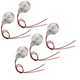5PCS LED In Ground Well Light DC 12V 1W Mini Embedded Spotlight LED Deck Lamp for Jewel Cabinet Ceiling Stair Landscape