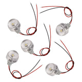 5PCS LED In Ground Well Light DC 12V 1W Mini Embedded Spotlight LED Deck Lamp for Jewel Cabinet Ceiling Stair Landscape - Low Angle
