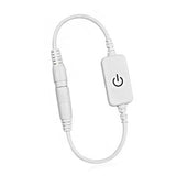12‑24V 4A Mini LED Dimmer Touch Switch Single Color Light Emitting Diode Strip Light Brightness Controller On Off Switch White - Front View