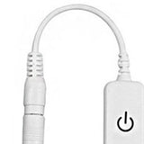 12‑24V 4A Mini LED Dimmer Touch Switch Single Color Light Emitting Diode Strip Light Brightness Controller On Off Switch White - Low Angle