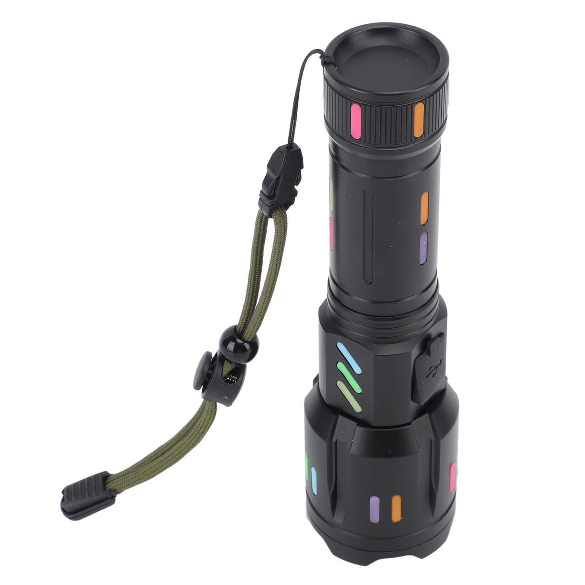 LED Flashlights High Powered Zoomable Handheld Torch Outdoor White Laser Long Range Flashlight with Battery Level Display