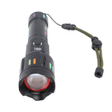 LED Flashlights High Powered Zoomable Handheld Torch Outdoor White Laser Long Range Flashlight with Battery Level Display