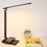 LED Desk Lamp with 3 Levels Brightness Eye Caring Office Reading Lamp Foldable Table Desk Lamp USB Wireless Charging 2500mAh Rechargeable Version