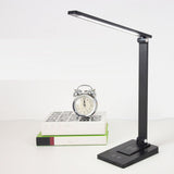 LED Desk Lamp with 3 Levels Brightness Eye Caring Office Reading Lamp Foldable Table Desk Lamp USB Wireless Charging 2500mAh Rechargeable Version - Rear View