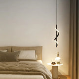 Spiral LED Pendant Light Black Glareless Bright Eyes Protection LED Hanging Lamp for Living Room Cafe Family 85‑265V Warm Light - Extra Image