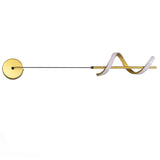 Spiral LED Pendant Light Gold Color High Brightness Eyes Protection LED Hanging Lamp for Living Room Cafe Family 85‑265V Warm Light