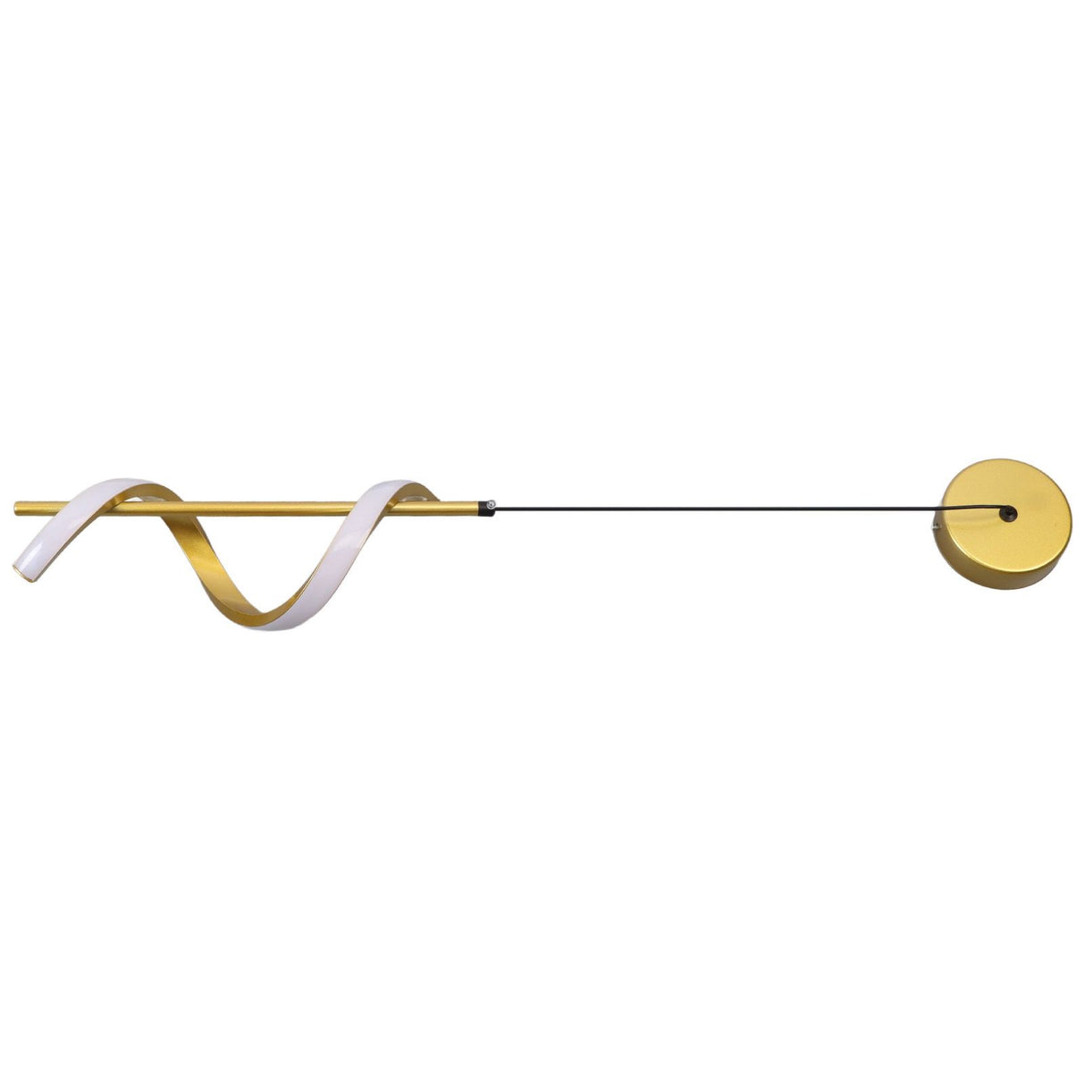 Spiral LED Pendant Light Gold Color High Brightness Eyes Protection LED Hanging Lamp for Living Room Cafe Family 85‑265V Warm Light