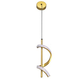 Spiral LED Pendant Light Gold Color High Brightness Eyes Protection LED Hanging Lamp for Living Room Cafe Family 85‑265V Warm Light - Close-Up Angle
