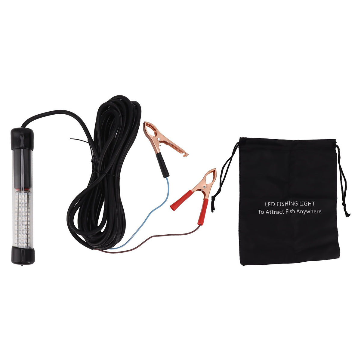 LED Submersible Fishing Light 15W Green Nighttime Ice Fishing Light with 16.4ft Cable