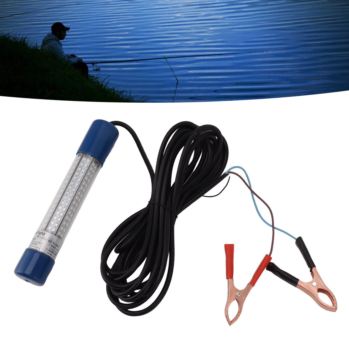 LED Green Fishing Light Underwater Night Fishing Light IP68 Waterproof Fishing Attractive Light for Pond Lake Sea