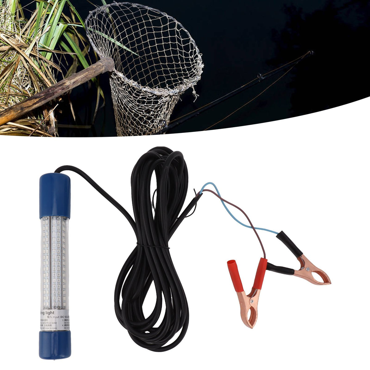 LED Green Fishing Light Underwater Night Fishing Light IP68 Waterproof Fishing Attractive Light for Pond Lake Sea