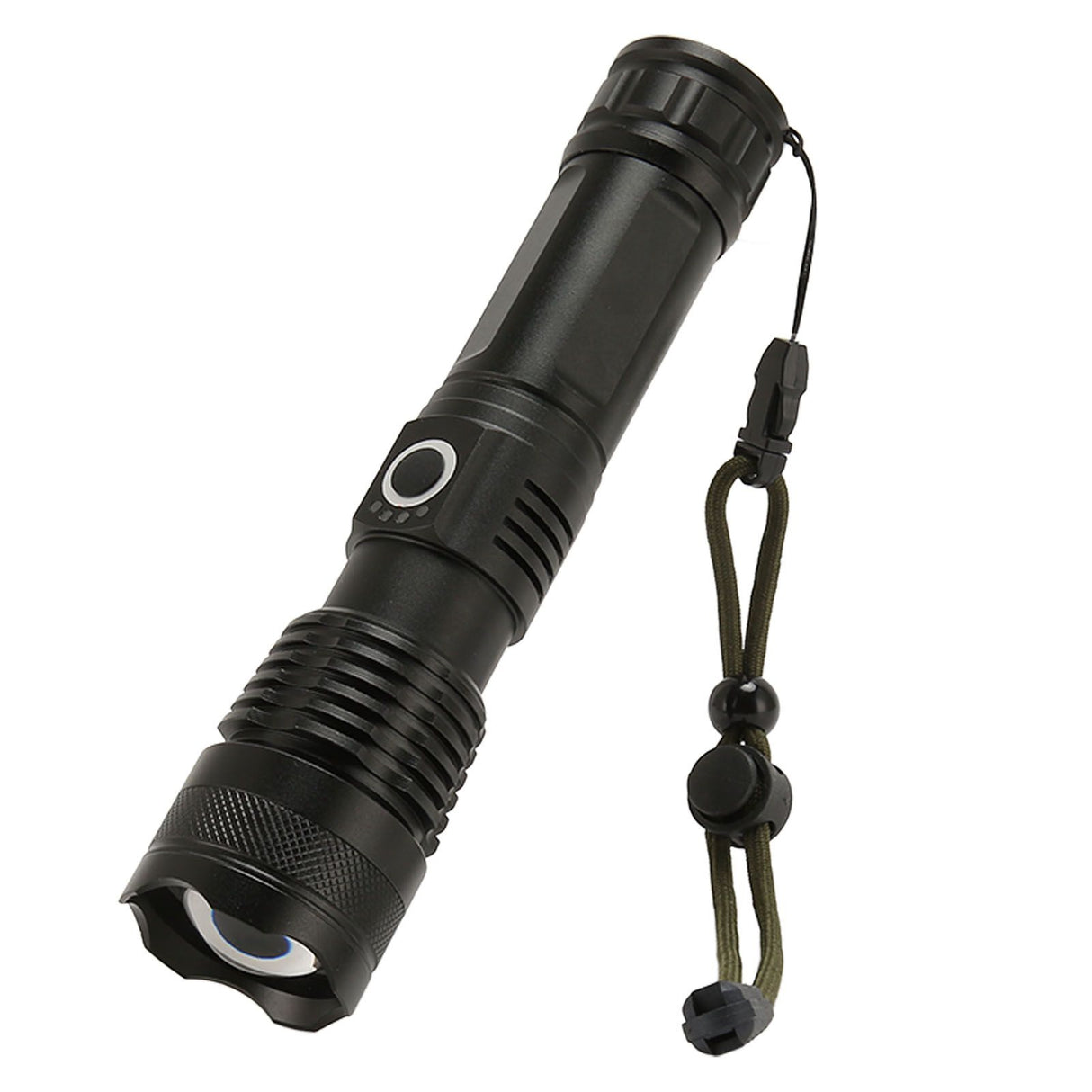 LED Flashlight Zoomable P50 Beads 5000lm 3 Light Modes Battery Display Bright Flashlight for Outdoor Adventure Camping