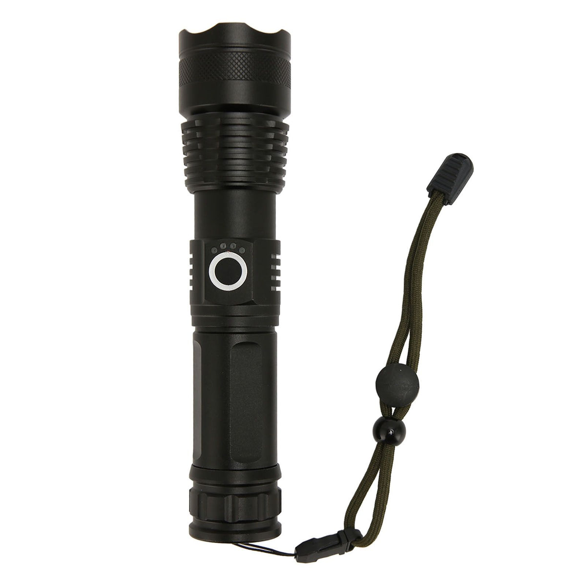 LED Flashlight Zoomable P50 Beads 5000lm 3 Light Modes Battery Display Bright Flashlight for Outdoor Adventure Camping