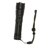 LED Flashlight Zoomable P50 Beads 5000lm 3 Light Modes Battery Display Bright Flashlight for Outdoor Adventure Camping - Top-Down View