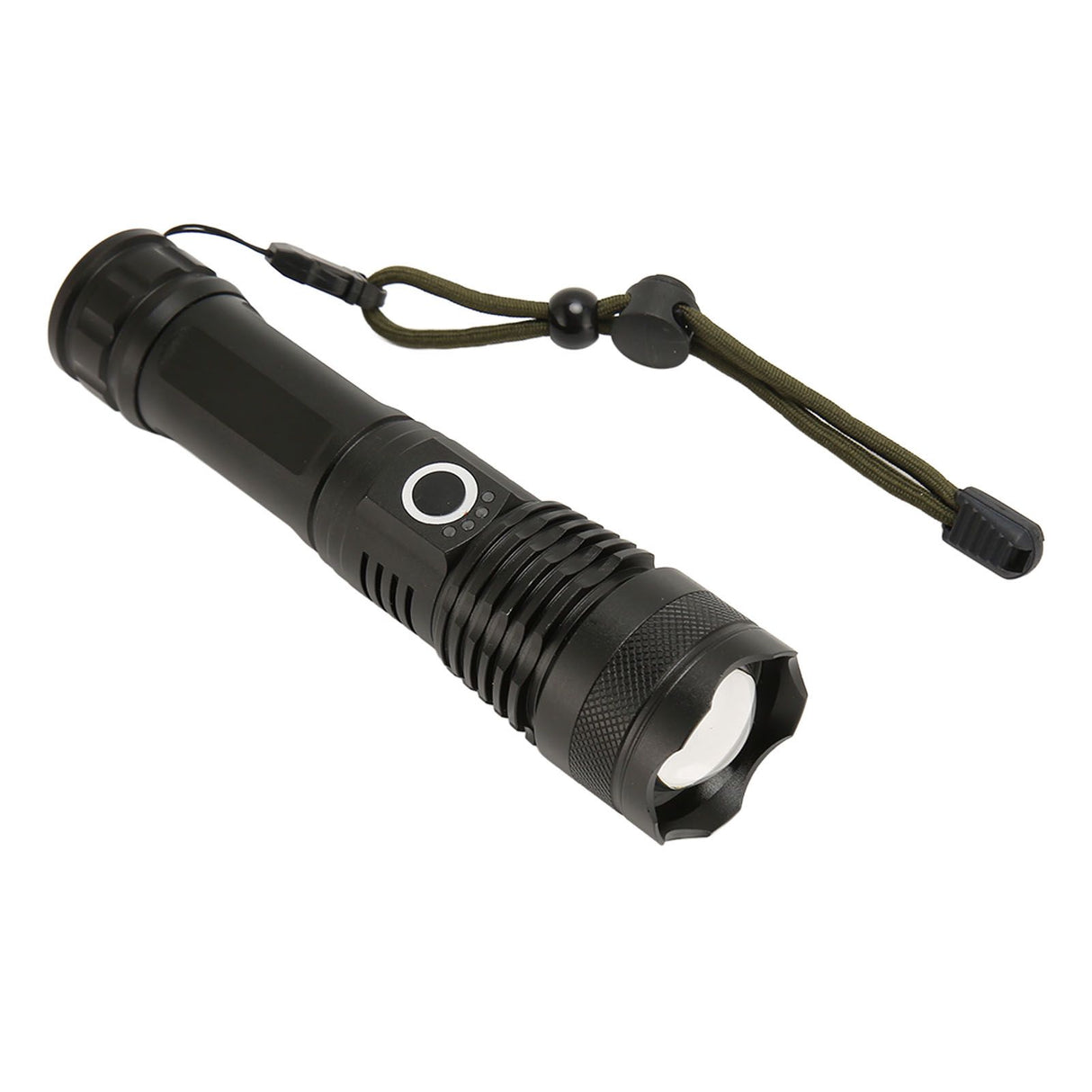 LED Flashlight Zoomable P50 Beads 5000lm 3 Light Modes Battery Display Bright Flashlight for Outdoor Adventure Camping
