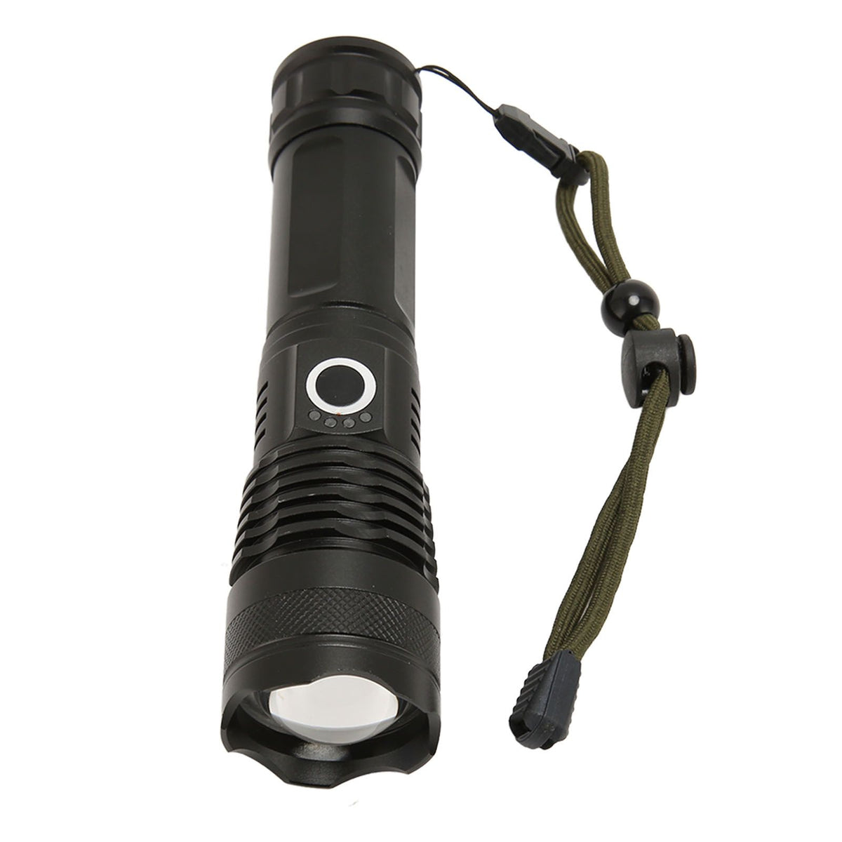 LED Flashlight Zoomable P50 Beads 5000lm 3 Light Modes Battery Display Bright Flashlight for Outdoor Adventure Camping