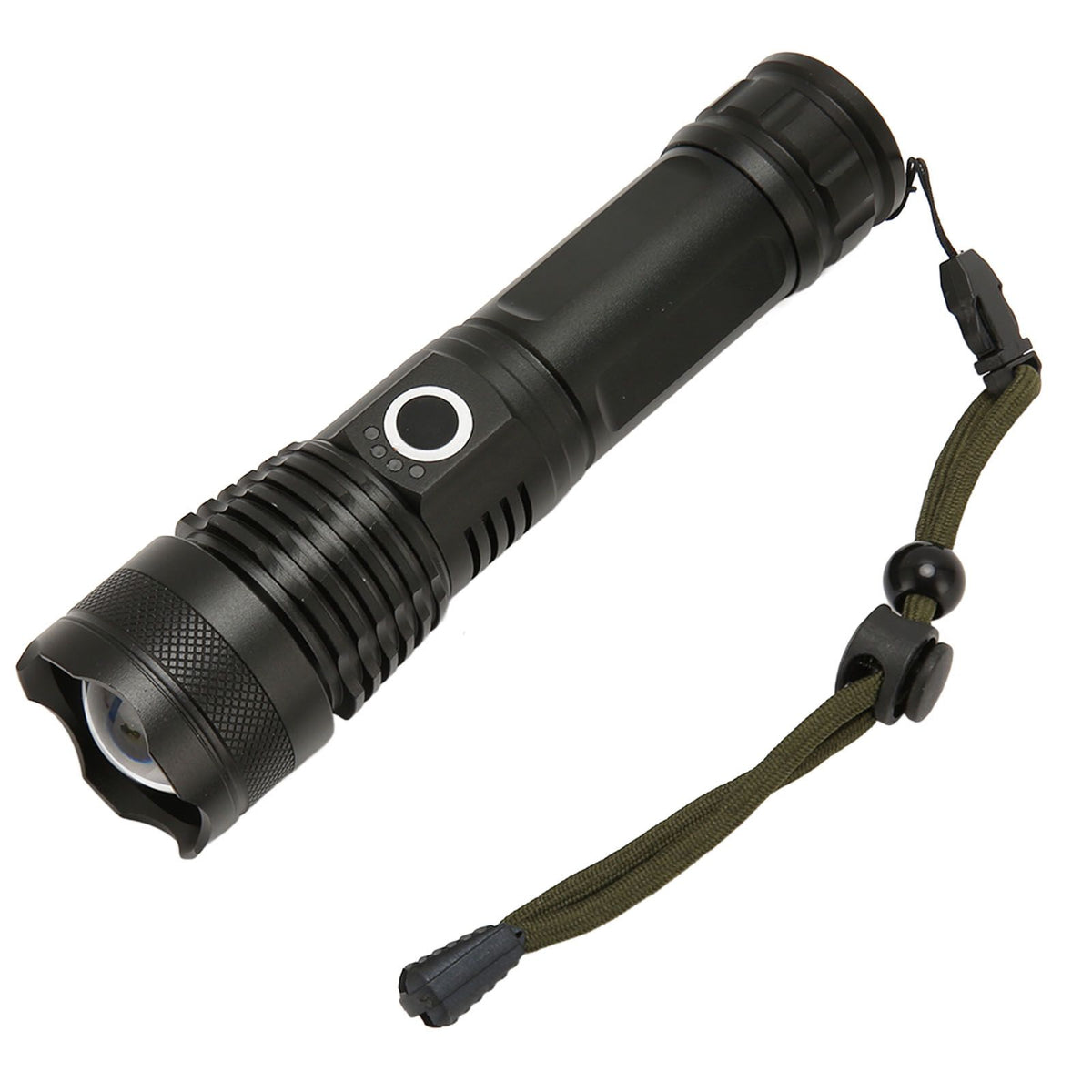 LED Flashlight Zoomable P50 Beads 5000lm 3 Light Modes Battery Display Bright Flashlight for Outdoor Adventure Camping