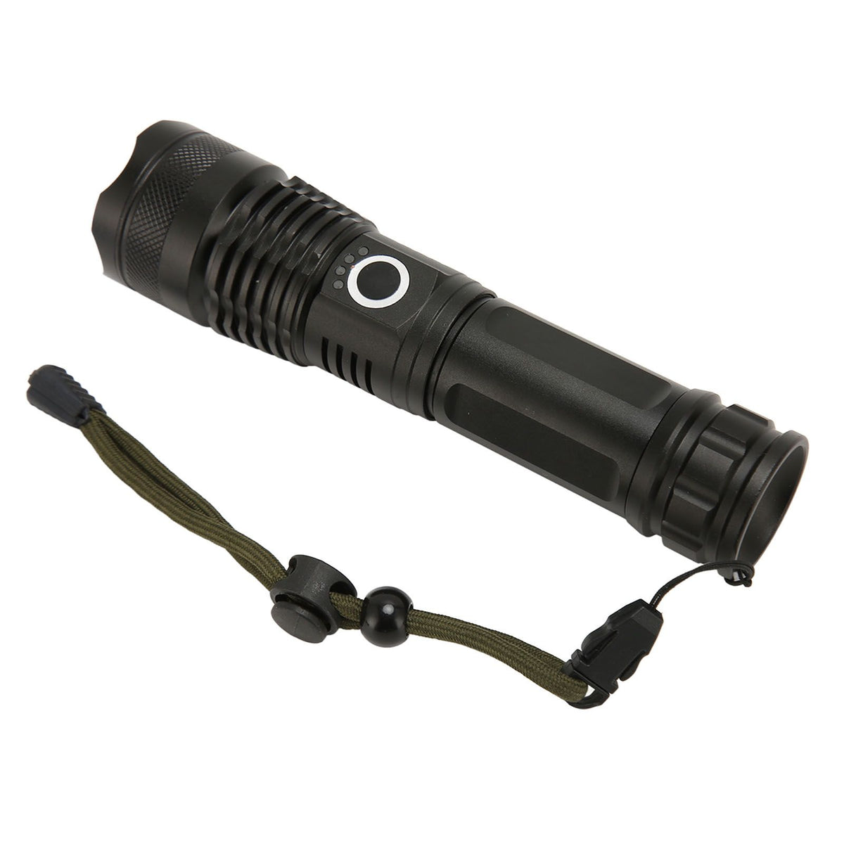 LED Flashlight Zoomable P50 Beads 5000lm 3 Light Modes Battery Display Bright Flashlight for Outdoor Adventure Camping