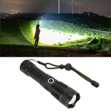 LED Flashlight Zoomable P50 Beads 5000lm 3 Light Modes Battery Display Bright Flashlight for Outdoor Adventure Camping