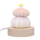 LED Night Lamp Warm White USB Plug In Natural Shell Body Cute Mushroom Decor Bedside Night Light - Side View